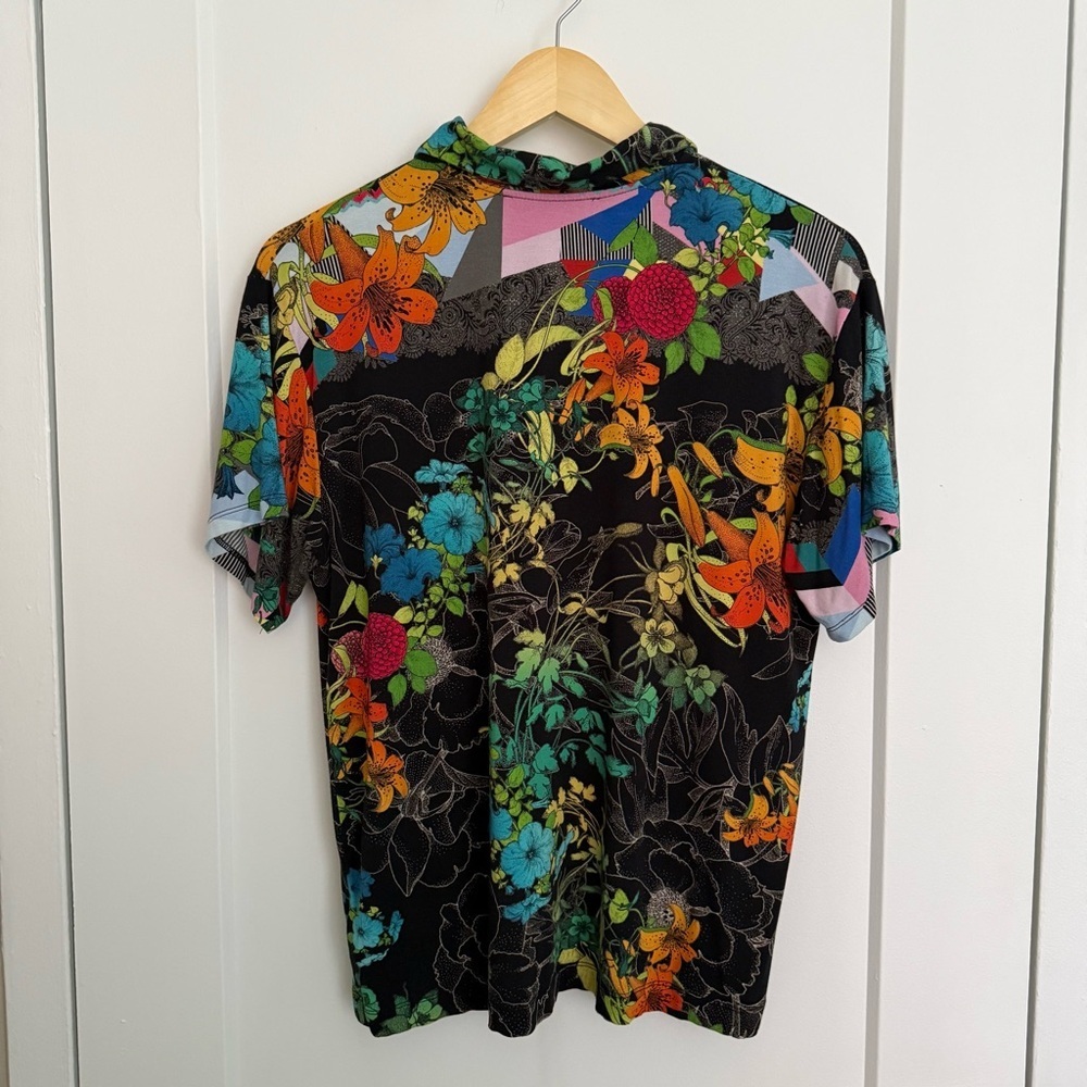 Johnny Was - Nero Sequence Short Sleeve Polo Tee - Picture 8 of 11